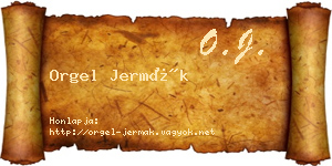 Orgel Jermák névjegykártya